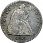 1866 Liberty Seated Dollar. With motto. PCGS PF62