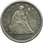 1875-CC Twenty Cents. F12