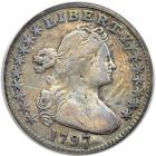 1797 Draped Bust Half Dime. 16 stars. PCGS F12