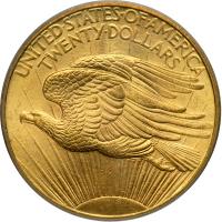 1908 $20 St. Gaudens. No Motto. PCGS MS65 - 2