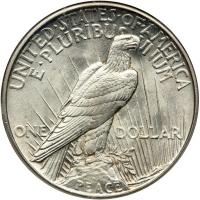 1921 Peace Dollar. NGC MS65 - 2