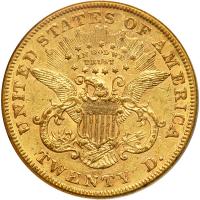 1876-CC $20 Liberty. PCGS AU50 - 2