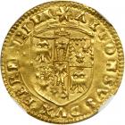 Italian States - Ferrara. 1 Scudo d' oro, ND. NGC AU55