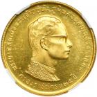 Thailand. Set: Gold 800 and 400 Baht, plus silver 10 Baht, 1971. NGC MS62