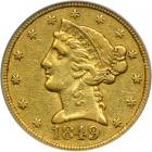 1849-C $5 Liberty. PCGS EF40