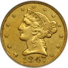 1847-C $5 Liberty. PCGS EF40