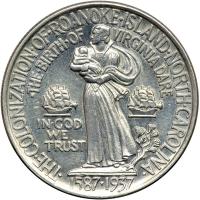 1937 Roanoke Half Dollar. BU - 2