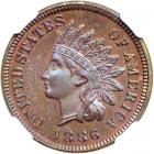 1886 Indian Head Cent. Variety 1. NGC MS65