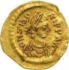 Maurice Tiberius, 582-602. Gold Tremissis (1.44 g) minted at Constantinople. EF