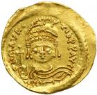 Maurice Tiberius, 582-602. Gold Solidus (4.47 g) minted at Constantinople. EF