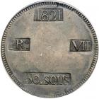 Spain - Majorca. 30 Sous, 1821. PCGS EF40