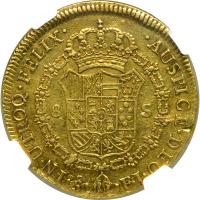 Chile. 8 Escudos, 1803-So FJ. NGC EF - 2