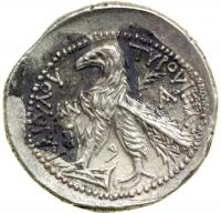 Phoenicia, Tyre, 76/5 BC. AR Shekel (or Phoenician-Weight Tetradrachm; 14.23 g) dated year 51. EF - 2