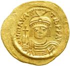 Maurice Tiberius, 582-602. Gold Solidus (4.45 g) minted at Constantinople. EF