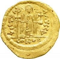 Maurice Tiberius, 582-602. Gold Solidus (4.35 g) minted at Constantinople. VF - 2