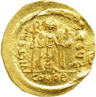 Phocas, 602-610. Gold Solidus (4.50 g) minted at Constantinople. EF - 2