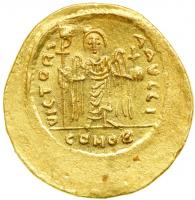 Phocas, 602-610. Gold Solidus (4.47 g) minted at Constantinople. AEF - 2
