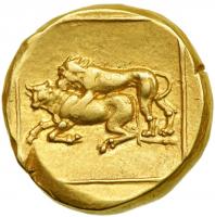 Alexandrine Empire. Mazaios. Satrap of Babylon, circa 331-328 B.C. Gold Double Daric (17.1 gm). VF - 2