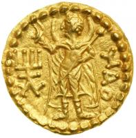 Kushan Empire. Huvishka. Circa 152-192 AD. Gold ¼ Dinar (2.0 gm) - 2