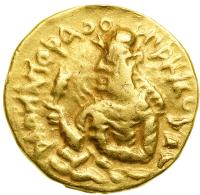 Kushan Empire. Huvishka. Circa 152-192 AD. Gold ¼ Dinar (1.9 gm) - 2