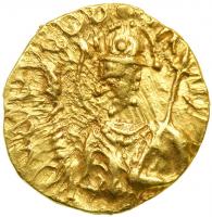 Kushan Empire. Huvishka. Circa 152-192 AD. Gold ¼ Dinar (1.9 gm) - 2