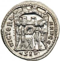 Galerius, AD 305-311. AR Argenteus minted as Caesar (AD 293-305) at Siscia, c. AD 295. EF - 2