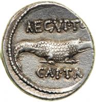 Imperatorial Period. Octavian (as Imperator), 43-27 BC. AR Denarius minted at Pergamum, 28 BC. EF - 2