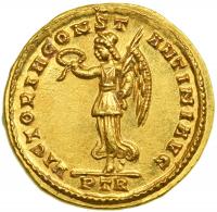 Constantine I, the Great, AD 307-337. Gold Solidus (4.29 g) minted at Trier, c. AD 310-313. MS - 2