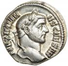 Galerius, AD 305-311. AR Argenteus minted as Caesar (AD 293-305) at Ticinum, c. AD 294. EF