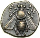 Ionia, Ephesos, 390-330 BC. AR Diobol (0.97 g). EF