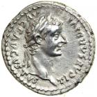 Tiberius, AD 14-37. AR Denarius minted at Lugdunum. EF