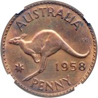 Australia. Penny, 1958 (M). NGC PF62 - 2