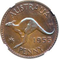 Australia. Penny, 1955 (M). NGC PF62 - 2