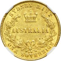 Australia. Sovereign, 1858 (Sydney). NGC AU50 - 2