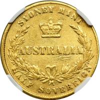 Australia. &frac12; Sovereign, 1864 (Sydney). NGC EF40 - 2