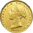 Australia. &frac12; Sovereign, 1864 (Sydney). NGC AU50