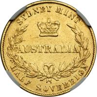 Australia. &frac12; Sovereign, 1866 (Sydney). NGC EF40 - 2