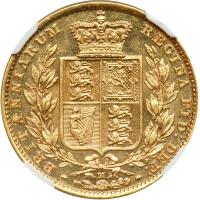 Australia. Sovereign, 1880-M. NGC AU58 - 2