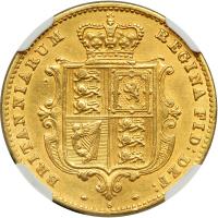 Australia. &frac12; Sovereign, 1871-S. NGC AU - 2