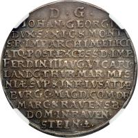 German States - Saxony. Vicariat &frac12; Taler, 1658. NGC AU55 - 2