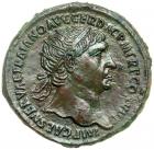 Trajan, AD 98-117. AE Dupondius minted at Rome, AD 103-111. EF