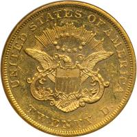 1861 $20 Liberty. NGC AU58 - 2