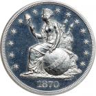 1870 Pattern Silver Dollar. Aluminum, reeded edge. PCGS PF65