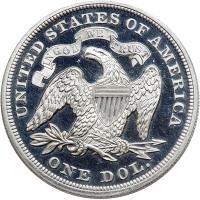 1870 Pattern Silver Dollar. Aluminum, reeded edge. PCGS PF65 - 2