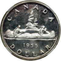 Canada. Dollar, 1955. NGC MS67 - 2