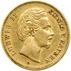 German States - Bavaria. 5 Marks, 1877-D. VF