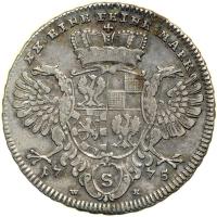 German States - Brandenburg-Ansbach. &frac12; Taler, 1775-G/S-WK. VF - 2