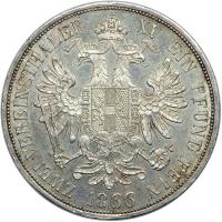 Austria. 2 Taler, 1866. EF - 2