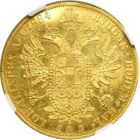 Austria. 4 Ducats, 1884. NGC UNC - 2