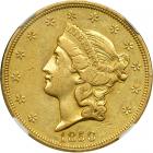 1850 $20 Liberty. NGC EF40